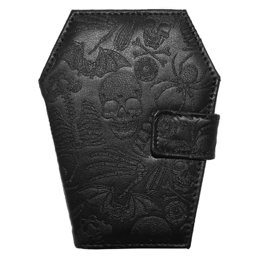 Amazon.com: kreepsville 666 Gothic Embossed Skull Coffin